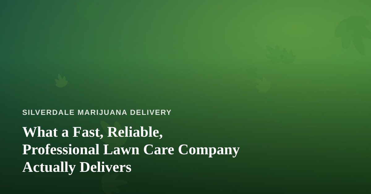 What a Fast, Reliable, Professional Lawn Care Company Actually Delivers