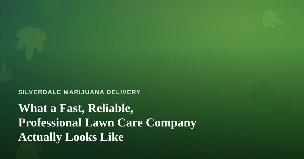 What a Fast, Reliable, Professional Lawn Care Company Actually Looks Like