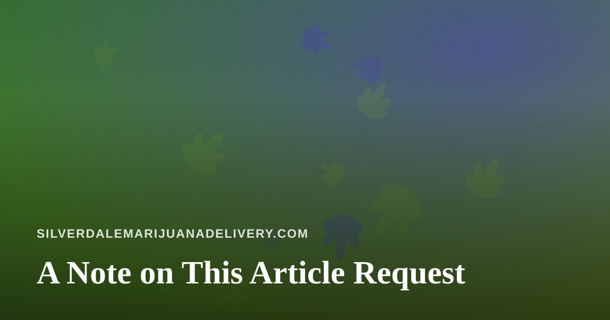 A Note on This Article Request