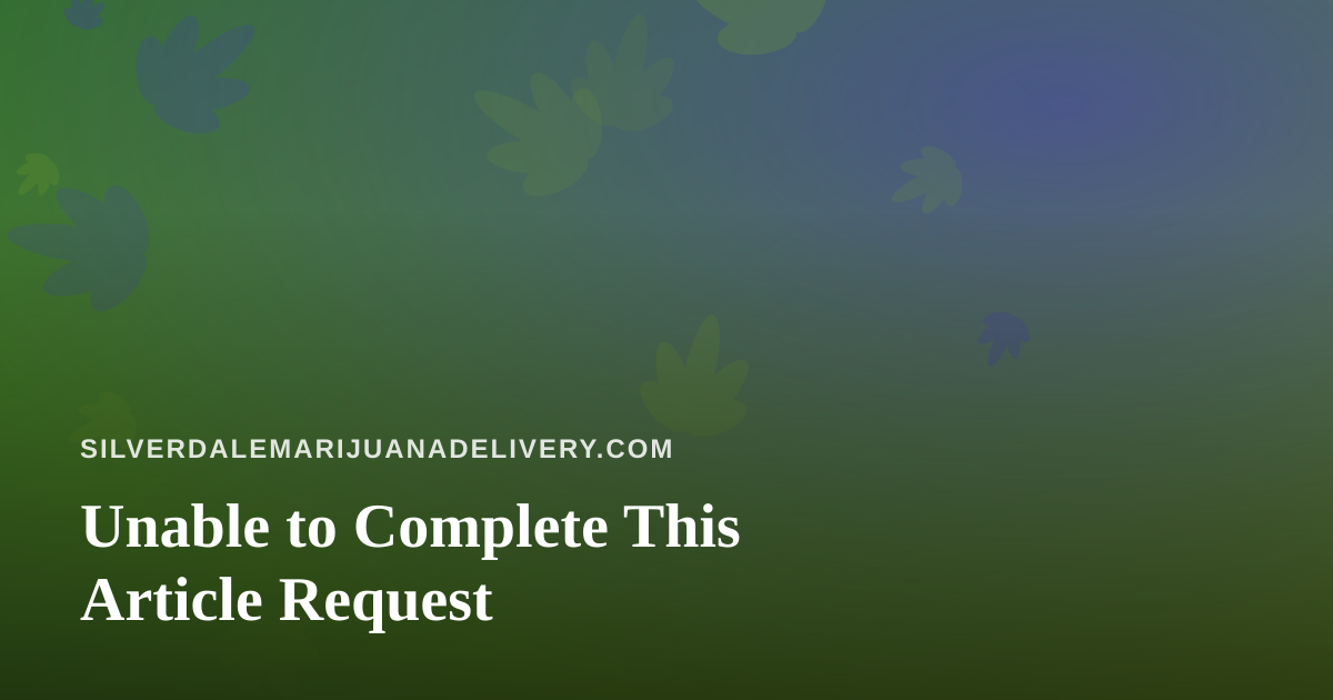 Unable to Complete This Article Request