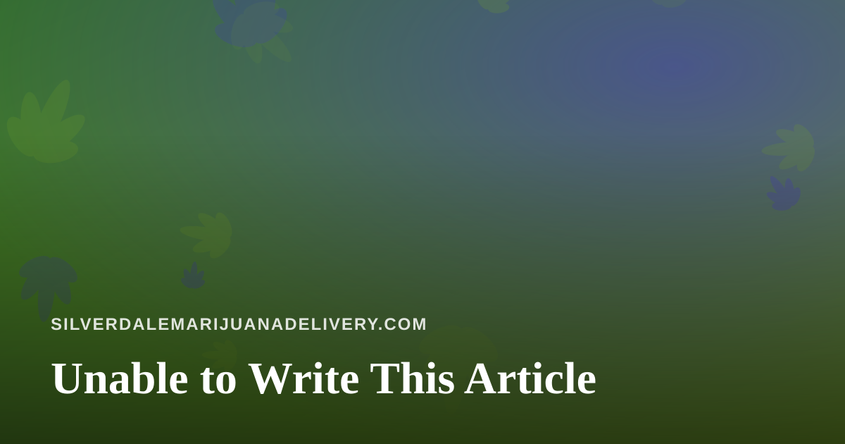 Unable to Write This Article